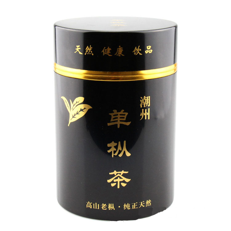 鳳凰單樅茶葉罐 純鋁氧化金屬茶罐125g黑色公版98包裝盒可私版定